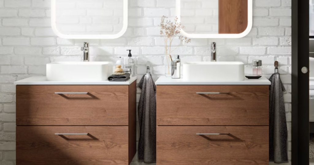 Модерните дървени шкафове за баня
