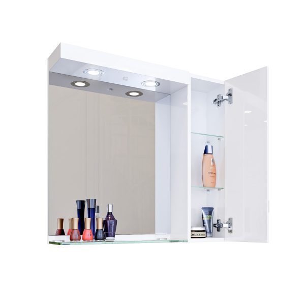 Горен шкаф за баня Дея отворен