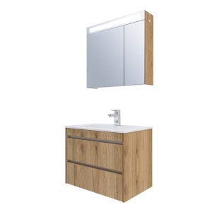 Комплект шкафове за баня Ема дървесни