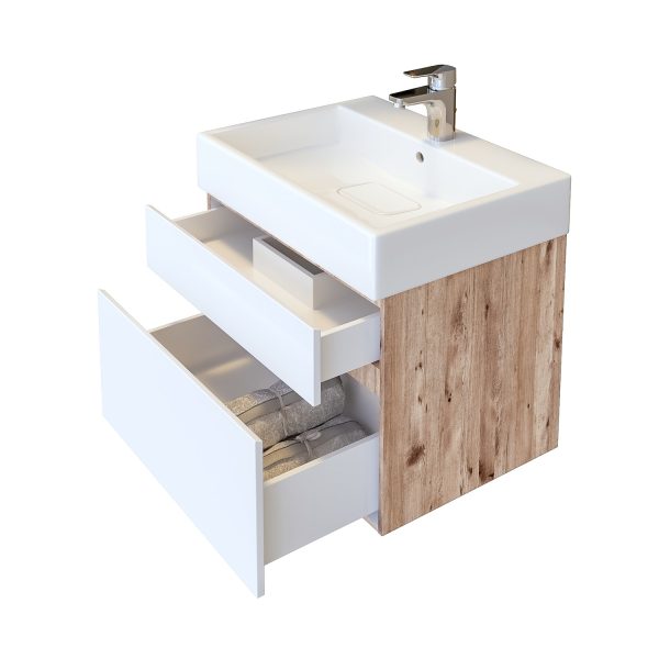 Долен шкаф за баня Хюстън отворен