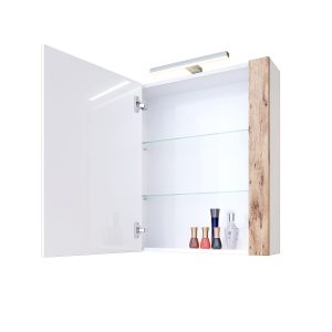 Горен шкаф за баня Хюстън отворен