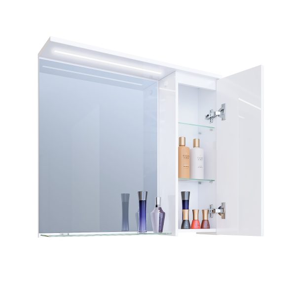 Горен шкаф за баня Песанте отворен