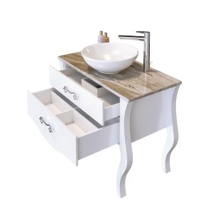 Шкаф за баня с мивка Реал отворен