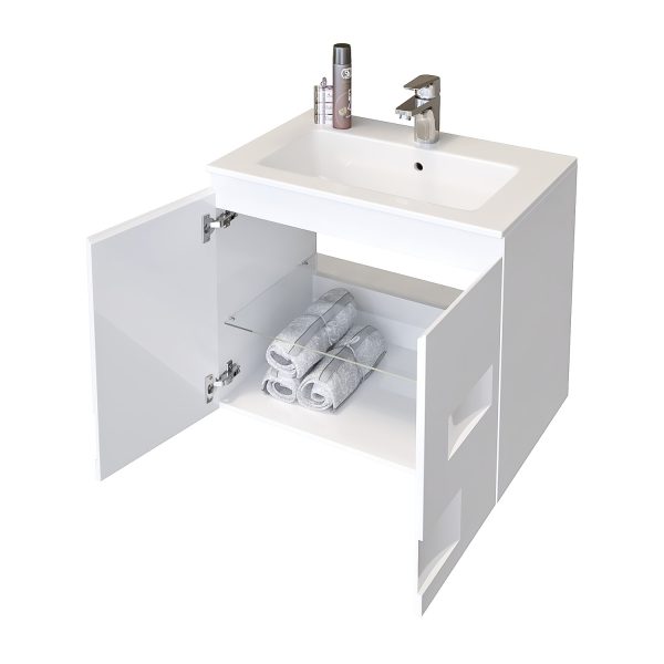 Долен шкаф за баня Сънлайт отворен