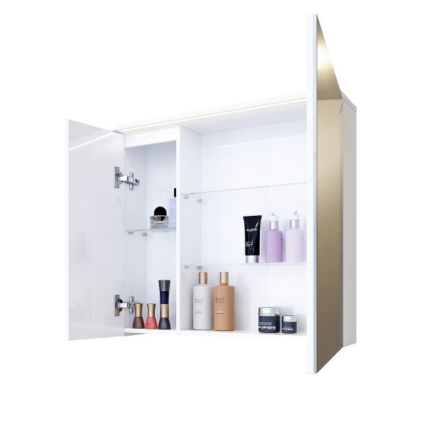 Горен шкаф за баня Сънлайт отворен