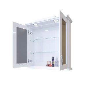 Горен шкаф за баня Виктория отворен