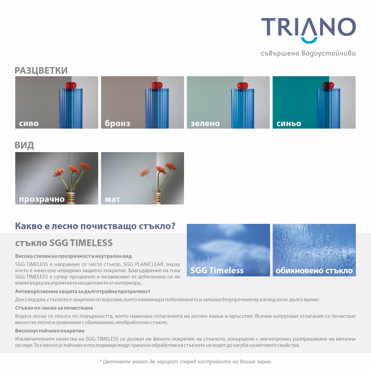 raztsvetki-vid-stakla Видове стъкла