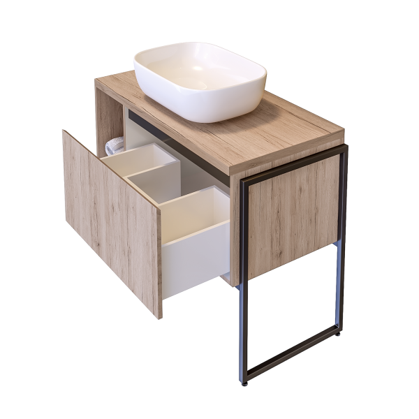 Долен шкаф за баня Маями отворен